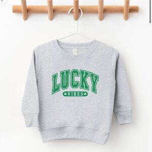 Saint Patrick’s Day Unisex Toddler “Lucky Vibes” Sweatshirt